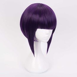 My Hero Academia Kyoka Jiro Women Short Wig Cosplay Costume Boku No Heat Resistant Synthetic Hair Party Wigs Y0913