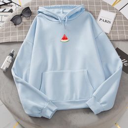 Women's Hoodies & Sweatshirts Fashion Women Autumn Winter Korean Simple Casual Cute Ulzzang Ladies Clothing Watermelon Print Streetwear