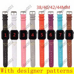 luxury designer Watchbands Watch Band 41mm 45mm 42mm 38mm 40mm 44mm iwatch 2 3 4 5 6 7 bands Leather Strap Bracelet Fashion Stripes watchband A23