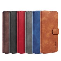 Vintage Oil Leather Wallet Cases for Samsung A72 A52 A42 A32 A12 A91 A81 A71 A51 A41 A31 A21 A90 A70 A50 A40 A30 A20 A10 Huawei Flip Cover Card Slot ID Strap