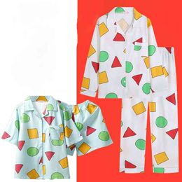 Summer pijamas Japanese Pyjamas Sleepwear Cotton Pajamas Women Pijamas Short Sleeve Homewear Anime Nightgown Party X0526