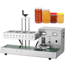 High speed Automatic Stainless steel Glass jar plastic Bottle cap induction sealer aluminum foil sealing machine 220V 1800W