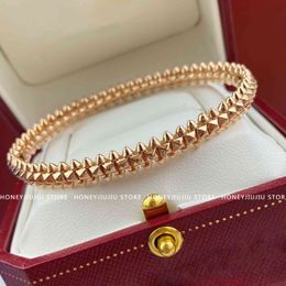 Famous Brand Top Quality Luxury Jewellery Marking Rivets Rose Gold Platinum Bracelet For Women Fashion Party Classic 2021 Trends