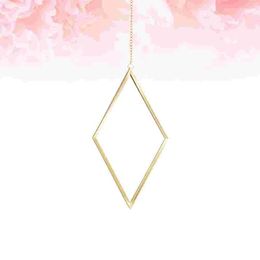 Mirrors Rhombus Metal Mirror Wall-Mounted Looking Glass Makeup Decorative Hanging Golden