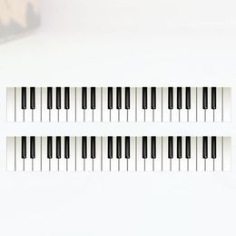 Wall Stickers 2pcs Piano Keys Stair Removable Self-Adhesion DIY Waterproof Decorative For Home (18x116c