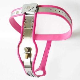 Stainless Steel Silicone Female Chastity Belt BDSM Bondage Pants Sexy Toys For Woman Restraint Lock Device Cbt Slave Adult Goods