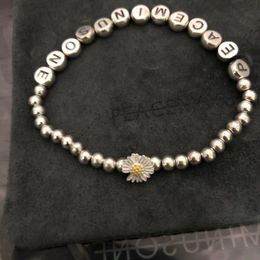 PEACEMINUSONE New Letter Daisy Bracelet GD Star Same Style 925 Sterling Silver PMO Bracelet Trend Jewellery