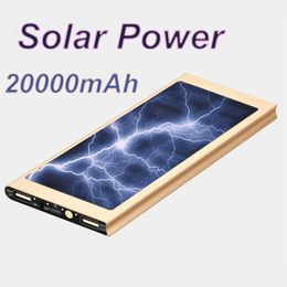 Book type 20000mAh Portable solar power bank Ultra-thin Powerbank backup Power Supply battery Power charger For Smart Phones MQ30