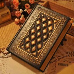 Retro Thicken Blank Paper Notebook Notepad Leather Book A5 Embossed Planning Brush Phnom Penh 210611