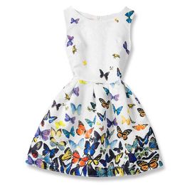 Kids Girls Dresses Butterfly Sleeveless Princess Dresses for Kids Clothes Baby Girl Tutu Dress Fashion Kids Clothing Vestidos Q0716