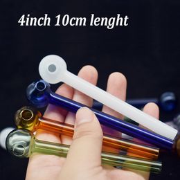 Wholesale glass oil burner pipes Coloured smoking Water Pipe Bubbler Pyrex Hand Pipes Tobacco accessories