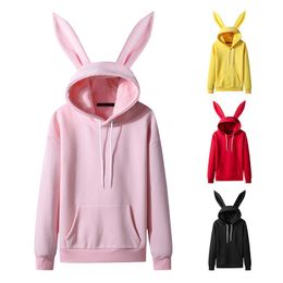 2021 Spring and Autumn Women Sweatshirt Ladies Rabbit Ears Design Hooded Fleece Hoodie