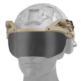 Armorwerx ANSI Rated Anti-Fog Tactical Goggles with Helmet Rail Adapters 