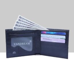 DHL60pcs Card Holder Wallet Men PU Crocodile pattern Square Foldable Short Open Wallet Black Coffee