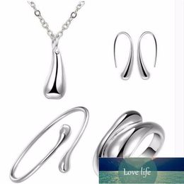 Exquisite Eardrop Shape Pendant Neckalce Water Drop Jewelry Set Hand Chain Bracelet Necklaces Ring Hook Oval Earings for Women Factory price expert