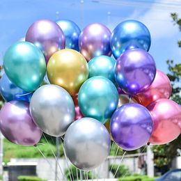 Decoration 10/20/30Pcs Inch Metallic Balloon Metal Ball Balloon Colour Happy Birthday Decoration Decoration