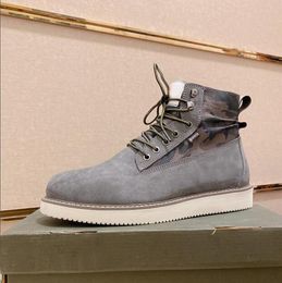New Arrival Keep Wram Martin Boots For Mens Army Ankle Real Suede Leather Knight Snow Winter Lace Up Boots Size 38-44