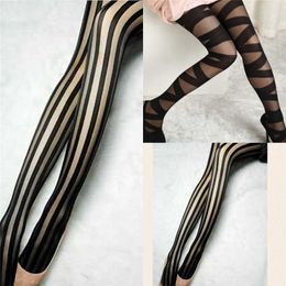 New Sexy Skinny Women Stockings Fashion Goth Rocker Cross Bandage Straps Pants Pantyhose Tights Stockings Wholesale Drop ship X0521