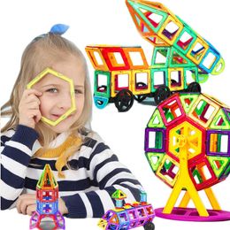 Magnetic Blocks Toys For Children Big Size Designer Construction Set Model & Building Plastic Educational Toys For Kids Gifts Q0723