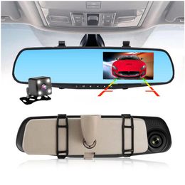 Car Rear View Cameras& Parking Sensors Full HD Night Vision Dash Cam 1080P Mirror Dvrs With Dual Lens Camera Digital Video Recorder DVR