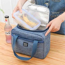 Waterproof Insulated Lunch Bags Oxford Travel Necessary Picnic Pouch Unisex Thermal Dinner Box Food Case Accessories Supplies 210818
