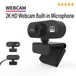 2K HD Webcam Mini Computer PC Web Camera With Microphone Rotatable Cameras Live Broadcast Video Calling Conference Work Hot