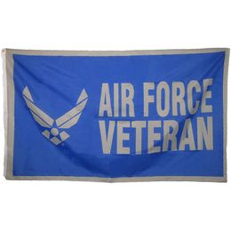 3x5 Air Force Veteran Vet Wings Knitted Polyester Flag 3'x5' Banner grommets American Flag Club Digital printing Banner and Flags Wholesale