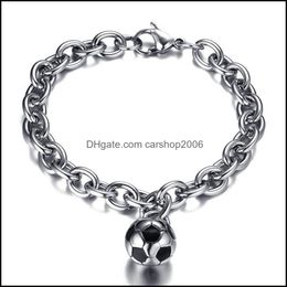 Link, Jewelrylink, Chain Men Bracelet Stainless Steel Football Aessories O Chains On The Hand Friendship Bracelets Retro Punk Jewellery Drop D