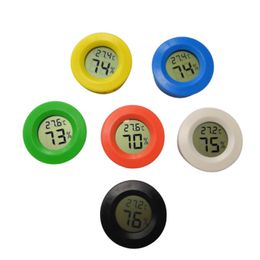 Circular electronic Thermometer Hygrometer Mini LCD Digital Temperature Humidity Meter Detector Thermograph Indoor Room Instrument Dropshipping