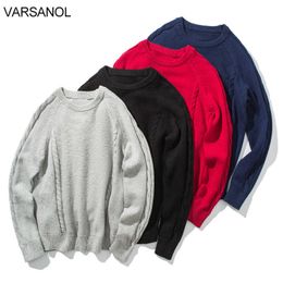 Varsanol Men Pullovers свитер хлопка зимняя одежда вязаный свитер для мужчин негабаритные винтажные одежды мужчин свитер Disigner 210601