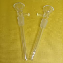 DHL 14mm Male Clear Pyrex Smoking Glass Bowl with 2inch to 4.5inch Downstem Filter Funnel Nails Joint For Bong Water Pipe