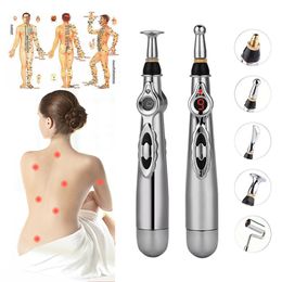 Portable massager Electronic Acupuncture Electric Meridians Laser Therapy Heal Massage Meridian Energy Pen