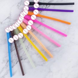 Disposable Dinnerware 10Pcs Willy Straws Bride Shower Sexy Hen Night Drinking Penis Novelty Nude Straw For Bar Bachelorette Party Supplies A