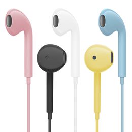 wired Earphones Disposable Headphone Colourful Earbuds with Microphone for samsung android phone computer mp3