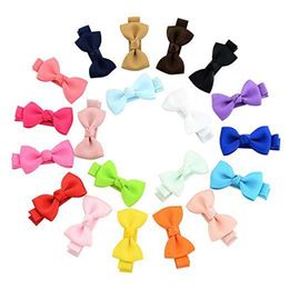 20 colors new hot sale solid color female baby ribbed ribbon fishtail bow hairpin hair accessories children hair accessories P094 148 Y2