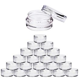 2021 15ML Plastic Cosmetic Container Jar With Screwed Lid 15Gram Mini Empty Pot For Eyeshadow Nails Powder Beads Jewelry Cream
