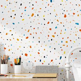 Small fresh wallpaper Modern minimalist living room bedroom Nordic style ins geometric Korean Korean background wall
