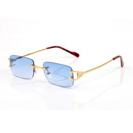 Blue Sunglass Designer Sunglasses Womens Polarized Fashion Sport Mens Eyeglasses Polygon Metal Panther Luxurious Carti Sun Glasses UV400 Unique Personal Eyewear