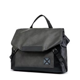 Designer messenger bag Men's Grey Briefcase High Quality Laptop Bag Large Capacity Retro Fashion Office Handbag