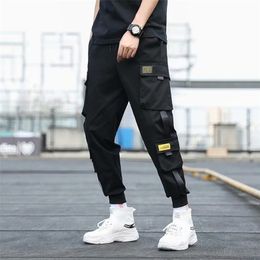 Joggers Men Pants Cargo Streetwear Hip Hop Casual Pockets Track Pants Male Harajuku Fashion Trousers Pants For Male 211201