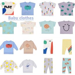 Pre-sale 2021 Spring New BC Cartoon Full Print Baby T-shirt Toddler Girls and Boys Clothes Fashion Clothes 210306