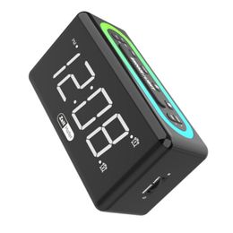 Other Clocks & Accessories 1 Set LED Display Alarm Clock With Colourful Night Light And USB Charging Port