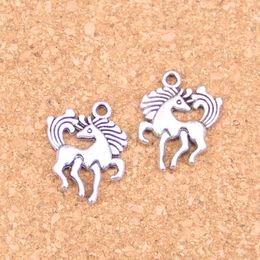 94pcs Antique Silver Plated Bronze Plated horse unicorn Charms Pendant DIY Necklace Bracelet Bangle Findings 19*25mm