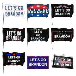 In Stock LETS Go Brandon Flag Banner Flags Outdoor Indoor Decoration 90*150cm Polyester DHL Fast Ship