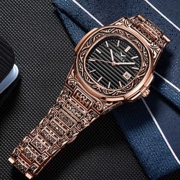 2024ONOLA Designer Quartz 2024 Unique Gift Wristwatch Waterproof Fashion Casual Vintage Golden Classic Watch Men