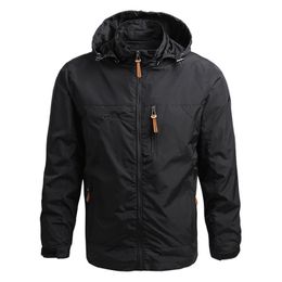 Military Windbreaker Jacket Men Spring Hooded Casual Tactical Breathable Outwear Climbing Trekking Fishing Waterproof Jackets 211110