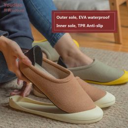 Youdiao Pantofole con suola rimovibile Scarpe da casa pantofole silenziose impermeabili per camminare Scarpe basse scarpe basse TPR EVA 210721