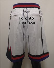 2021 Team Basketball Short Just Don Toronto Sport Shorts Hip Pop Pants With Pocket Zipper Sweatpants In sz S- sz 2XL Yellow Black Gold Purple Mens Stitched