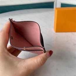 Top quality Card holder Wallets Key Purse Luxurys Designers Holders single handbag Men Women's COIN Genuine Leather Blac228L