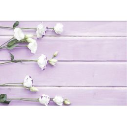 Party Decoration Purple Wooden Board Backdrop White Rose Background Birthday Wedding Holiday Baby Shower Decor Po Booth Studio Props